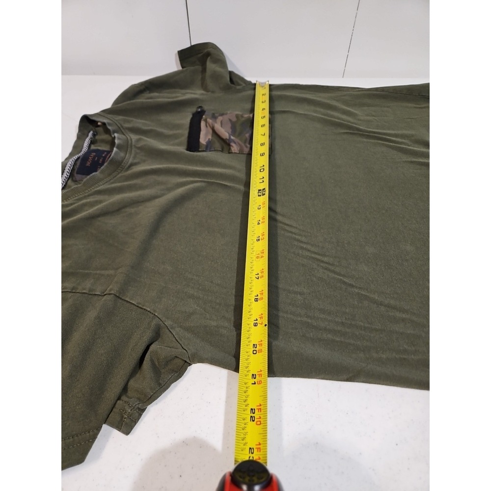 Nomad Brand T-shirt Olive With Camo Zip Chest Pocket Mens Lg (1406 - Picture 5 of 8